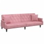 Rosafarbenes Samtschlafsofa mit Armlehnen von , Sofas - Ref: Foro24-351947, Preis: 283,21 €, Rabatt: %