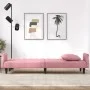 Pink velvet sofa bed with armrests by , Sofas - Ref: Foro24-351947, Price: 279,39 €, Discount: %