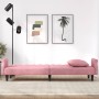 Rosafarbenes Samtschlafsofa mit Armlehnen von , Sofas - Ref: Foro24-351947, Preis: 283,21 €, Rabatt: %
