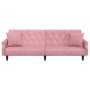 Rosafarbenes Samtschlafsofa mit Armlehnen von , Sofas - Ref: Foro24-351947, Preis: 283,21 €, Rabatt: %