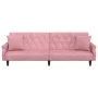 Sofá cama con reposabrazos terciopelo rosa de , Sofás - Ref: Foro24-351947, Precio: 278,07 €, Descuento: %