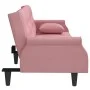 Pink velvet sofa bed with armrests by , Sofas - Ref: Foro24-351947, Price: 279,39 €, Discount: %