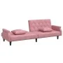 Pink velvet sofa bed with armrests by , Sofas - Ref: Foro24-351947, Price: 279,39 €, Discount: %