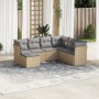 Set aus 7-teiligen Gartensofas und Kissen, synthetisches Rattan, beige von , Gartensets - Ref: Foro24-3249828, Preis: 440,15 ...