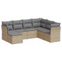 Set aus 7-teiligen Gartensofas und Kissen, synthetisches Rattan, beige von , Gartensets - Ref: Foro24-3249828, Preis: 440,15 ...