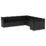 Set Gartensofas 10 Stück Kissen synthetisches Rattan schwarz von , Gartensets - Ref: Foro24-3250074, Preis: 632,24 €, Rabatt: %