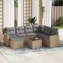 Garden sofa set with beige cushions 8 pcs PE rattan by , Modular outdoor sofas - Ref: Foro24-3251646, Price: 525,66 €, Discou...
