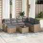 Garden sofa set with beige cushions 8 pcs PE rattan by , Modular outdoor sofas - Ref: Foro24-3251646, Price: 526,53 €, Discou...