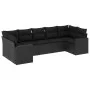 7-piece garden dining set with black synthetic rattan cushions by , Modular outdoor sofas - Ref: Foro24-3251722, Price: 481,5...