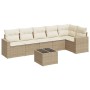 7-piece garden sofa set and beige synthetic rattan cushions by , Garden sets - Ref: Foro24-3218988, Price: 452,93 €, Discount: %