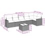 7-piece garden sofa set and beige synthetic rattan cushions by , Garden sets - Ref: Foro24-3218988, Price: 452,93 €, Discount: %