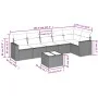 7-piece garden sofa set and beige synthetic rattan cushions by , Garden sets - Ref: Foro24-3218988, Price: 471,21 €, Discount: %