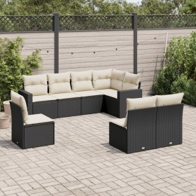 8-piece garden sofa set with black synthetic rattan cushions by , Garden sets - Ref: Foro24-3219056, Price: 449,82 €, Discoun...