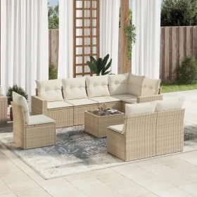 9-piece garden sofa set with beige synthetic rattan cushions by , Garden sets - Ref: Foro24-3219068, Price: 588,08 €, Discoun...