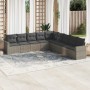 9-teiliges Gartenmöbel-Set und Kissen synthetisches Rattangrau von , Gartensets - Ref: Foro24-3219080, Preis: 521,93 €, Rabat...