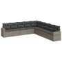 Garden furniture set 9 pieces and gray synthetic rattan cushions by , Garden sets - Ref: Foro24-3219080, Price: 524,38 €, Dis...