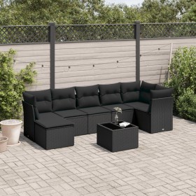 8-piece garden sofa set and black synthetic rattan cushions by , Garden sets - Ref: Foro24-3249814, Price: 497,46 €, Discount: %