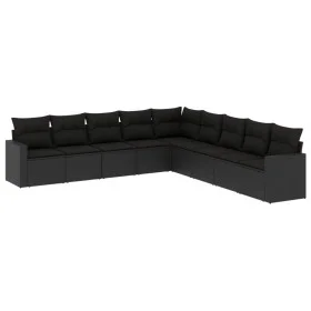 8-piece garden sofa set and black synthetic rattan cushions by , Garden sets - Ref: Foro24-3219075, Price: 564,76 €, Discount: %