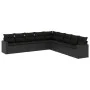 8-piece garden sofa set and black synthetic rattan cushions by , Garden sets - Ref: Foro24-3219075, Price: 564,76 €, Discount: %