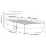 Bed frame with black engineered wood headboard 75x190 cm by , Beds and slatted bases - Ref: Foro24-838569, Price: 77,16 €, Di...
