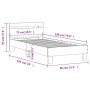 Eichenbraunes Holzwerkstoffbett mit Kopfteil 75x190 cm von , Betten und Lattenroste - Ref: Foro24-838574, Preis: 78,37 €, Rab...