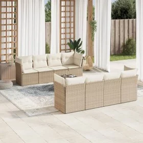 9-piece garden sofa set with beige synthetic rattan cushions by , Garden sets - Ref: Foro24-3217308, Price: 598,82 €, Discoun...