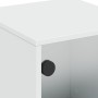 Mesitas de noche con puertas de vidrio 2 uds blanco 35x37x50 cm de , Mesitas de noche - Ref: Foro24-836519, Precio: 47,15 €, ...