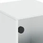 Mesitas de noche con puertas de vidrio 2 uds blanco 35x37x50 cm de , Mesitas de noche - Ref: Foro24-836519, Precio: 46,77 €, ...