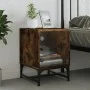 Bedside tables with glass doors 2 units smoked oak 35x37x50 cm by , Nightstands - Ref: Foro24-836527, Price: 45,56 €, Discoun...