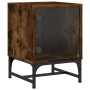 Bedside tables with glass doors 2 units smoked oak 35x37x50 cm by , Nightstands - Ref: Foro24-836527, Price: 45,56 €, Discoun...