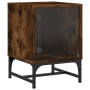 Nachttische mit Glastüren 2 Stück Räuchereiche 35x37x50 cm von , Nachttische - Ref: Foro24-836527, Preis: 45,97 €, Rabatt: %