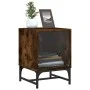Mesitas noche puertas de vidrio 2 uds roble ahumado 35x37x50 cm de , Mesitas de noche - Ref: Foro24-836527, Precio: 45,56 €, ...