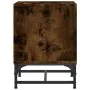 Bedside tables with glass doors 2 units smoked oak 35x37x50 cm by , Nightstands - Ref: Foro24-836527, Price: 45,56 €, Discoun...