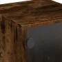 Bedside tables with glass doors 2 units smoked oak 35x37x50 cm by , Nightstands - Ref: Foro24-836527, Price: 45,56 €, Discoun...