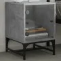 Nachttische mit Glastüren 2 Stück betongrau 35x37x50 cm von , Nachttische - Ref: Foro24-836525, Preis: 45,71 €, Rabatt: %