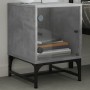 Nachttische mit Glastüren 2 Stück betongrau 35x37x50 cm von , Nachttische - Ref: Foro24-836525, Preis: 46,10 €, Rabatt: %