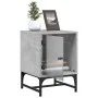 Nachttische mit Glastüren 2 Stück betongrau 35x37x50 cm von , Nachttische - Ref: Foro24-836525, Preis: 45,71 €, Rabatt: %