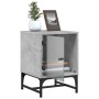 Nachttische mit Glastüren 2 Stück betongrau 35x37x50 cm von , Nachttische - Ref: Foro24-836525, Preis: 46,10 €, Rabatt: %