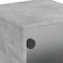 Nachttische mit Glastüren 2 Stück betongrau 35x37x50 cm von , Nachttische - Ref: Foro24-836525, Preis: 46,10 €, Rabatt: %