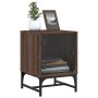 Nachttische mit Glastür, 2 Stück, braune Eiche, 35 x 37 x 50 cm von , Nachttische - Ref: Foro24-836531, Preis: 47,20 €, Rabat...