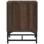 Mesitas noche puertas de vidrio 2 uds roble marrón 35x37x50 cm de , Mesitas de noche - Ref: Foro24-836531, Precio: 46,77 €, D...