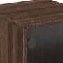 Nachttische mit Glastür, 2 Stück, braune Eiche, 35 x 37 x 50 cm von , Nachttische - Ref: Foro24-836531, Preis: 47,20 €, Rabat...