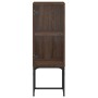 Armario auxiliar con puerta de vidrio marrón roble 35x37x100 cm de , Aparadores - Ref: Foro24-836559, Precio: 52,73 €, Descue...