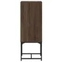 Armario auxiliar con puerta de vidrio marrón roble 35x37x100 cm de , Aparadores - Ref: Foro24-836559, Precio: 52,08 €, Descue...
