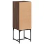 Armario auxiliar con puerta de vidrio marrón roble 35x37x100 cm de , Aparadores - Ref: Foro24-836559, Precio: 52,08 €, Descue...