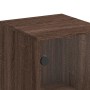Armario auxiliar con puerta de vidrio marrón roble 35x37x100 cm de , Aparadores - Ref: Foro24-836559, Precio: 52,73 €, Descue...
