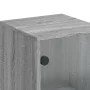 Sideboard mit Glastüren in Sonoma-Grau, 35 x 37 x 120 cm von , Sideboards - Ref: Foro24-836565, Preis: 72,33 €, Rabatt: %