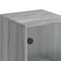 Sideboard mit Glastüren in Sonoma-Grau, 35 x 37 x 120 cm von , Sideboards - Ref: Foro24-836565, Preis: 73,31 €, Rabatt: %
