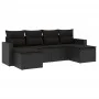 Set de sofás de jardín 6 piezas y cojines ratán sintético negro de , Sofás modulares de exterior - Ref: Foro24-3251652, Preci...