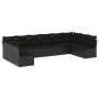 Set de sofás de jardín 10 pzas cojines ratán sintético negro de , Conjuntos de jardín - Ref: Foro24-3249924, Precio: 599,69 €